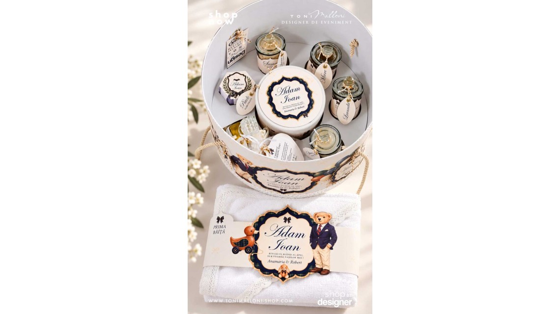 Set Prima Băiță după Botez Băiat – Paddington Bear London, stil Ralph Lauren 4